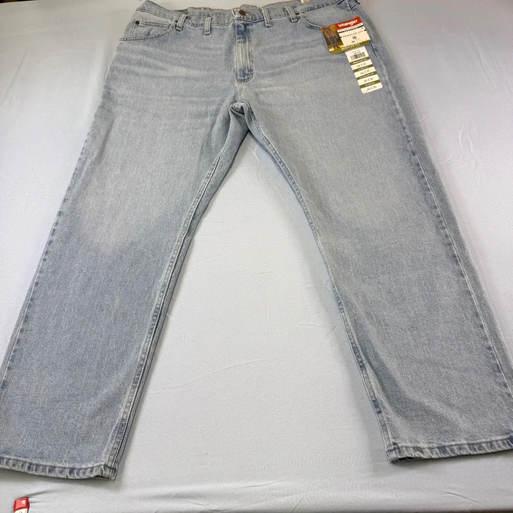 Wrangler Five Star Heritage Mens Regular Fit Jean Light Wash 44x30 1096FXVBI NWT